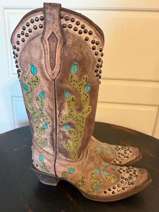 Corral Boots Shoes - Corral Tobacco Nopal Cactus Ladies Boots